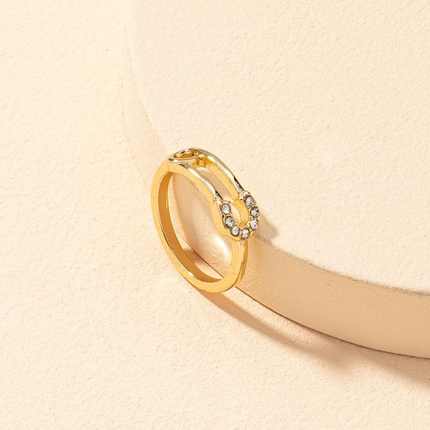 Spilla minimalista giapponese e coreana con cerchio semplice intarsiato con diamanti, lusso leggero, nicchia cubana, celebrità di Internet_voghion.com