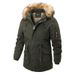 Mittellange, verdickte Winterjacke aus Baumwolle mit Plüsch für Herren aus Baumwolle mit mehreren Taschen und Wollkragenjacke für Wärme_voghion.com