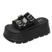 Trendy Thick-Soled Toe-Post Sandals Women, New Fashion Round-Toe Strap Casual Beach Slippers For Women_voghion.com