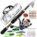 Set di canne da pesca in acqua salata in fibra di carbonio di alta qualità - Mulinello da spinning, borsa per attrezzatura e kit di accessori per principianti e professionisti (1,5 m/1,8 m/2,1 m/2,4 m)_voghion.com