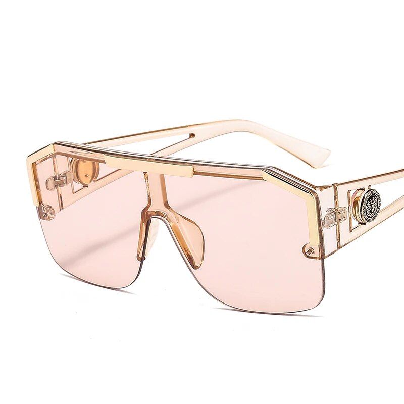 ZLY 2020 New Shield Sunglasses Men Women Fashion Color Lens Alloy Frame High Quality Rectangle Brand Designer Sunglasses_voghion.com