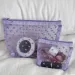 Purple heart-shaped printed mesh transparent portable travel makeup organizer toilet storage paper bag wallet Y241023_voghion.com