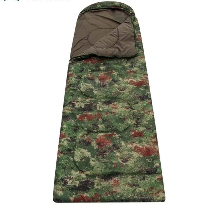 【 2406 People Collection 】 Camo Single Sleeping Bag, High-quality Fabric, Camping, Adult Cold Proof, Convenient Office,_voghion.com
