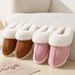New Women Indoor Slippers Warm Plush Home Slipper Anti Slip Autumn Winter Shoes House Floor Soft Slient Slides S056_voghion.com