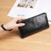 New Women's Korean Style Zipper Long Clutch Bag Multi-Card Slot Multifunctional Wristlet Wallet_voghion.com
