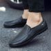 Classic Genuine Leather Casual Breathable Loafers Plus Size Shoes Men_voghion.com