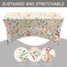 Elastic Polyester Tablecloth – Full-Cover Stretchable Dustproof Table Cover For Parties, Holidays & Home Decor (Multiple Prints & Sizes)_voghion.com