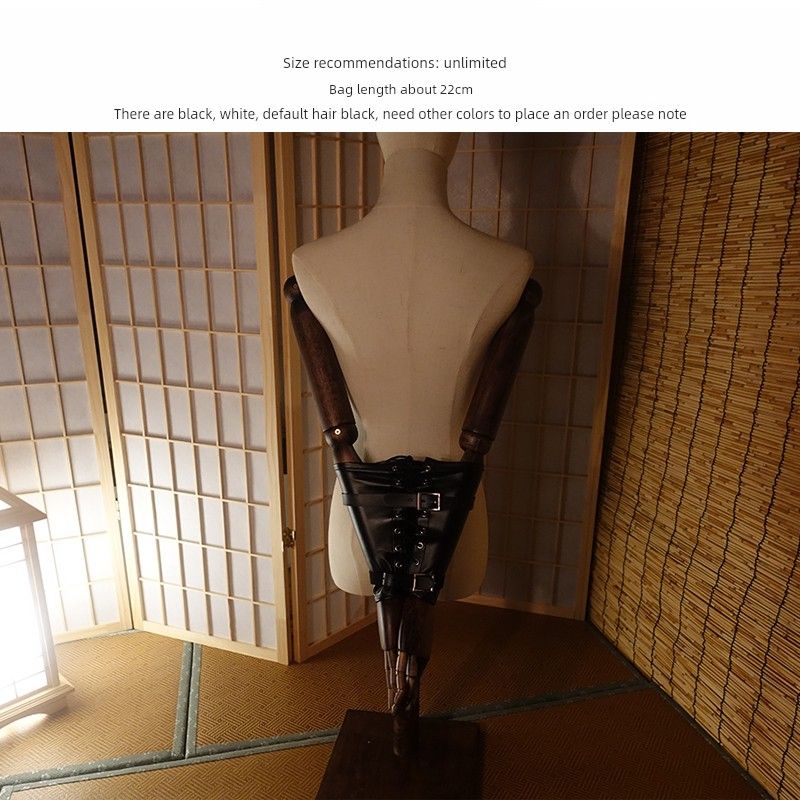 Einzelne Handschuhe Rückhand Rückentraining Shapewear Sexy Fesselkleidung Bindung SM_voghion.com