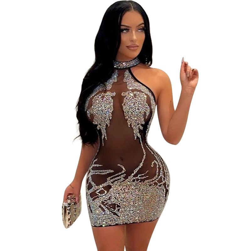 Sexy Spitzenkleed Kuerz Singlet Kleed Nuetsclub Kleeder_voghion.com