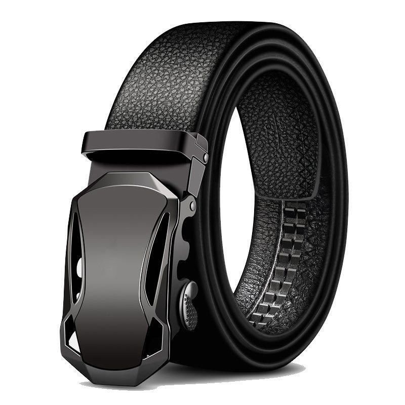 HOT Metal Automatic Buckle High Quality Leather Belts for Men Famous Brand Work Business Strap ZDP001_voghion.com