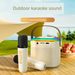 Pārnēsājams Bluetooth mājas bezvadu karaoke skaļrunis ar mikrofonu āra dziedāšanai mazai ģimenei KTV_voghion.com