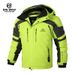 Veste de ski d'hiver pour homme – Capuche amovible, isolation épaisse, polyester imperméable (sports de neige en plein air, randonnée, vêtements urbains)_voghion.com