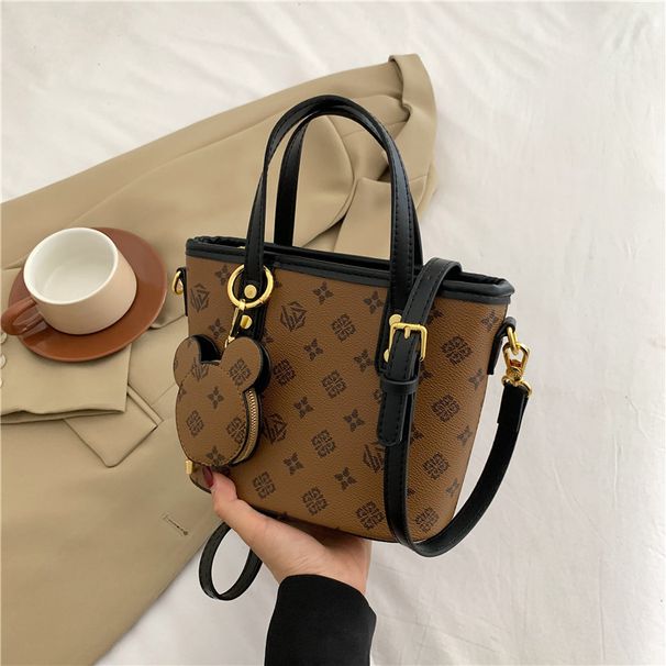 Cross-border bag women's bag 2023 new high-value fashion retro printing portable shoulder messenger bag bucket bag_voghion.com