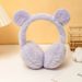 Paraorecchie invernali per bambini - Scaldaorecchie regolabili in morbido peluche, design a cartoni animati per bambine, protezione esterna accogliente (rosa, grigio, viola)_voghion.com
