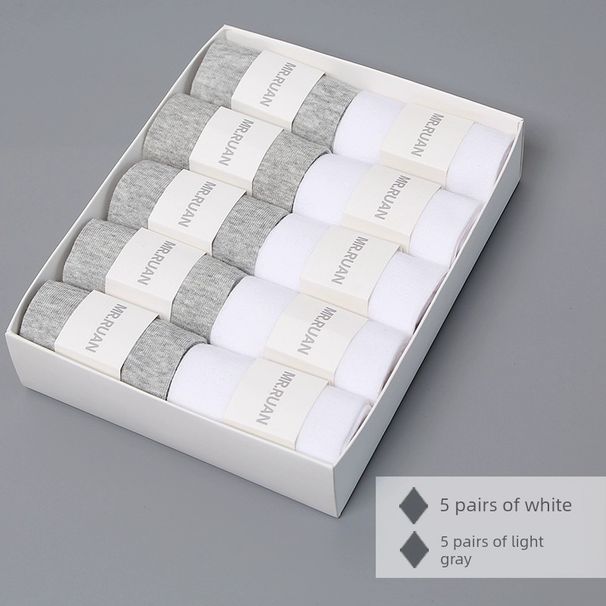 Herren Sommer dünne reine Baumwolle schweißabsorbierende 10 Paar Socken_voghion.com