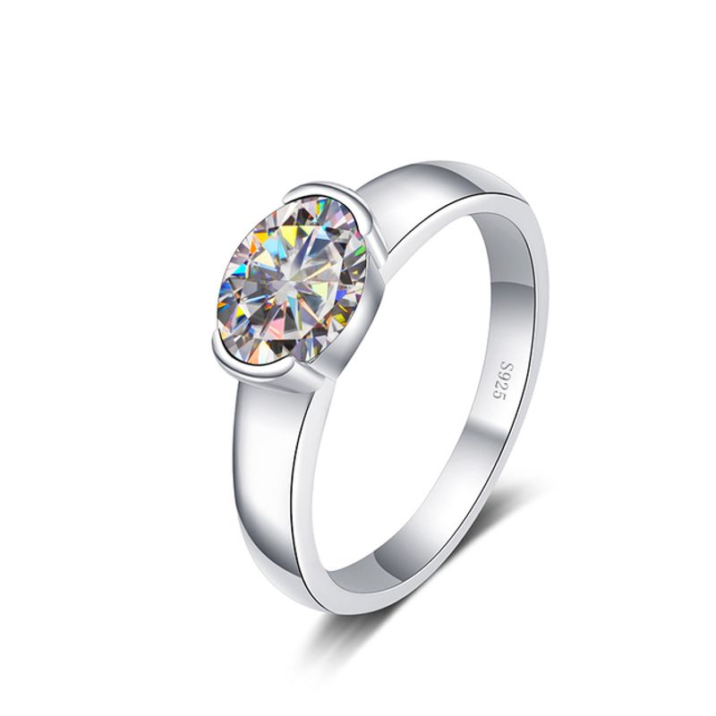 Tancise Ring für Damen, 1,5 Karat ovaler Moissanit-Verlobungsring, Sterling-Silber plattiert, Pt950-Diamant, Hochzeitsschmuck_voghion.com