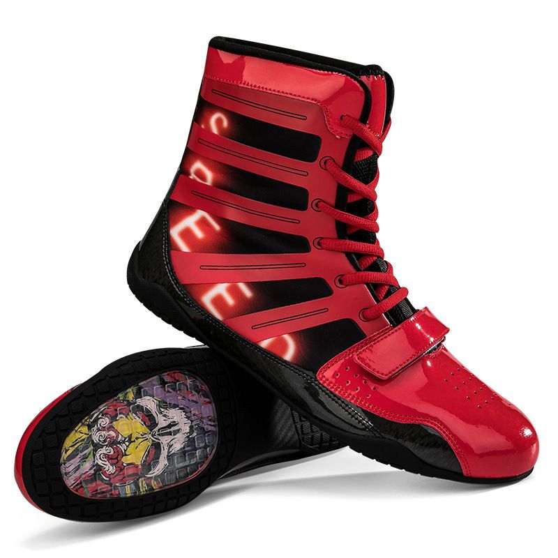 New Professional Boxing Shoes Men And Women Fighting Sanda Wrestling Shoes Lightweight Breathable Fitness Comprehensive Training Shoes_voghion.com