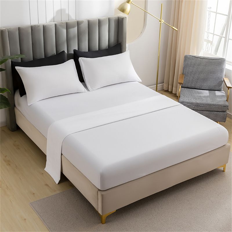Brushed Microfiber Sheet Set – 3-4 Piece Set With Fitted Sheet + Flat Sheet + Pillowcases, Wrinkle-Resistant & Hypoallergenic_voghion.com