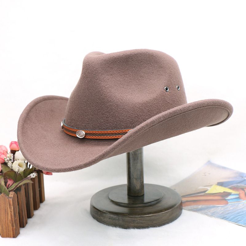  Tibetischer Woll-Cowboyhut, Western-Gentleman-Filzhut, atmungsaktiver Jazz-Herren-Winterhut_voghion.com