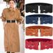 Woven Stretch Fashion Versatile Women's Red Dress Belt Elastic Waist Cincher For Women_voghion.com