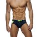 UXH Men's Block Simple Sexy Fashion Swim Trunks Solid Color Nylon Close-fitting Triangle Bikini_voghion.com