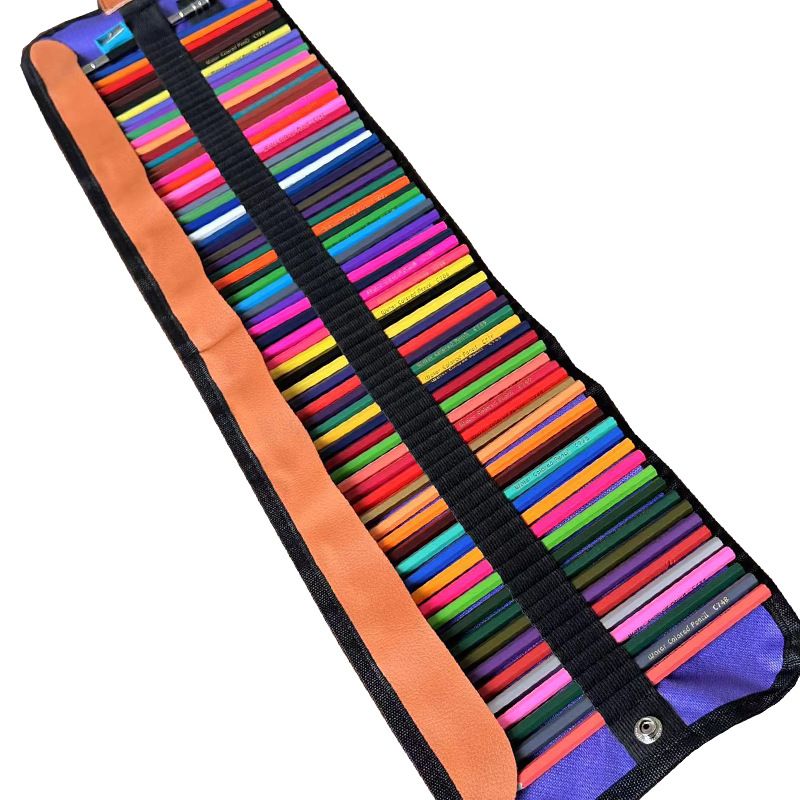 50-Color Wooden Pencil Case For Colored Pencils - Portable Art Supplies Organizer For Students & Artists, Durable Wooden Design, 2B Hardness_voghion.com