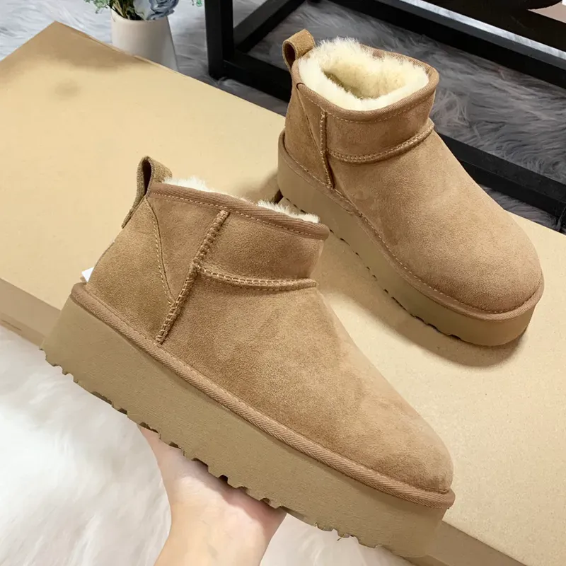 Tasman Booties Tazz Slippers Classic Mini Boots Ultra Snow Short Medium Platform Scarpe Calde Pelliccia Pelle di Pecora_voghion.com