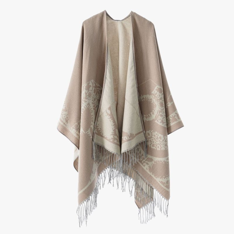 Neuer Schal, vielseitiger, warmer, Quasten-Reise-Mode-High-End-Umhang für Frauen_voghion.com