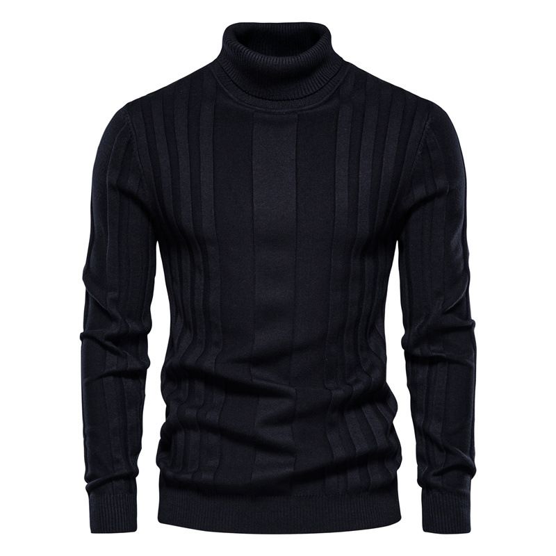 Sweater Men's Turtleneck Casual Knitted Warm Bottom Shirt Men's Pullover Large Size_voghion.com