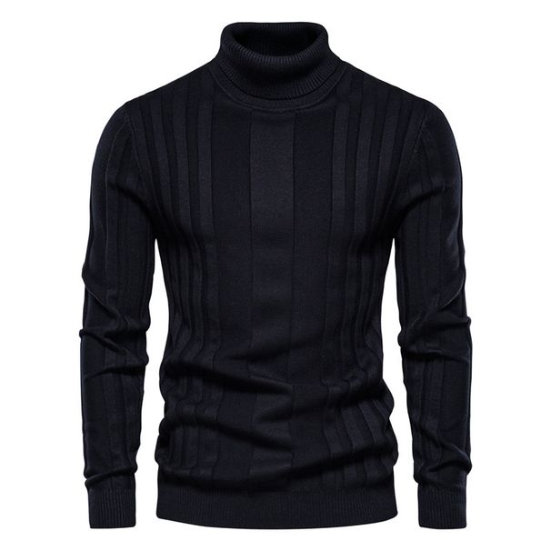 Sweater Men's Turtleneck Casual Knitted Warm Bottom Shirt Men's Pullover Large Size_voghion.com