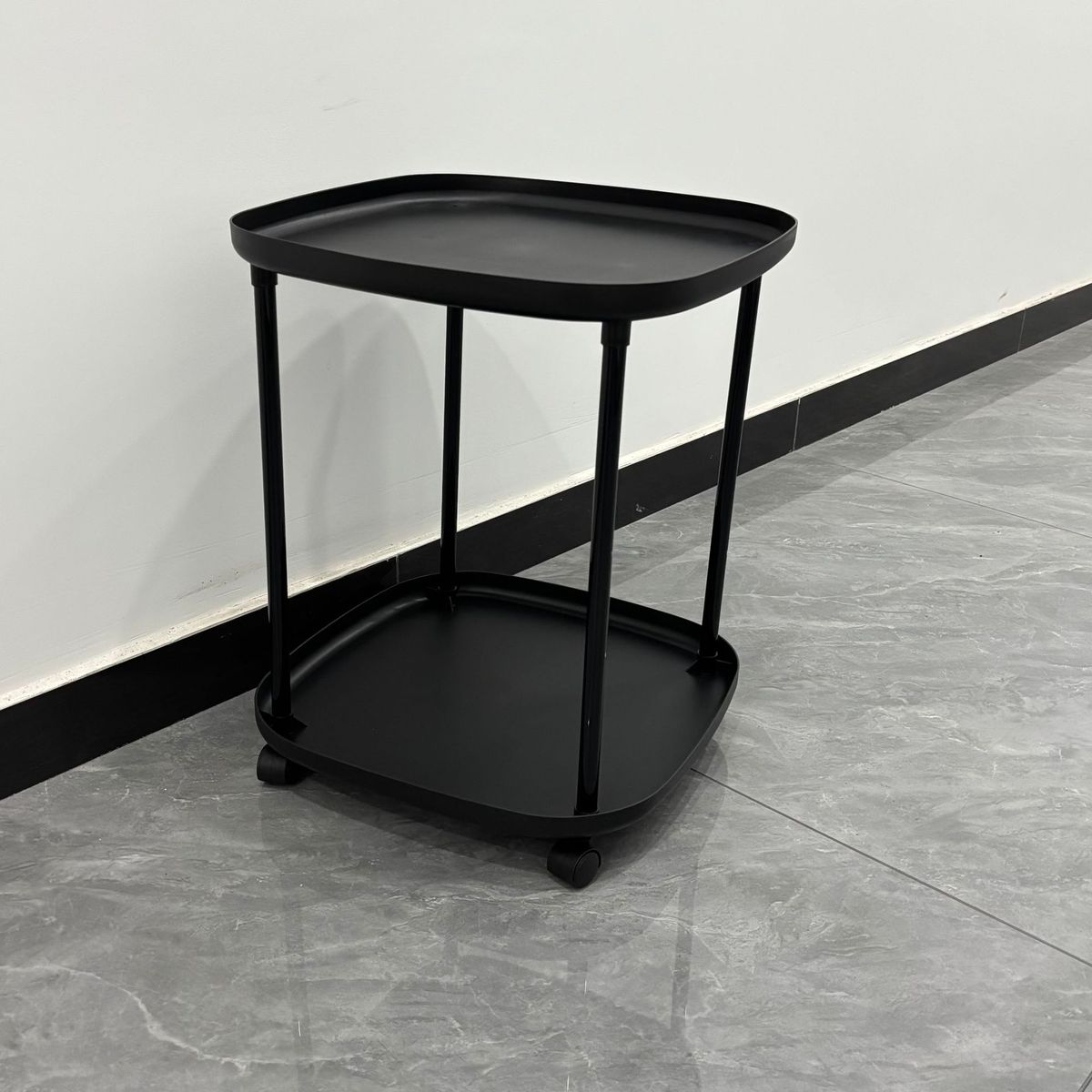 Comodino semplice per la camera da letto di casa, piccolo tavolino in ferro battuto in stile crema, mini contenitore creativo_voghion.com