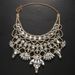 Collana con accessori da concorso scintillanti con strass oversize e design esagerato per le donne_voghion.com