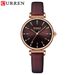 Elegant Retro Women's Watch With Slim Leather Strap, Minimalist Round Dial, Quartz Movement, Water Resistant For Daily Wear_voghion.com