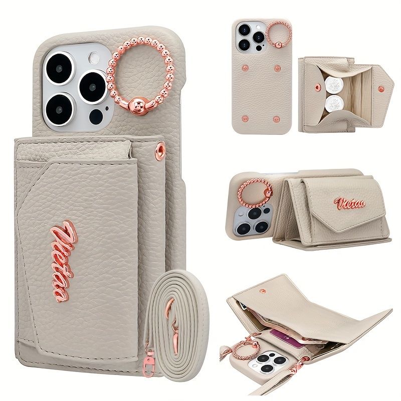 Ultimate Phone Companion - Capa tipo carteira destacável com porta-cartões, suporte para celular e capa protetora para 15 Pro Max, 14, 13 Pro_voghion.com