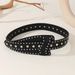 Punk Willow Nail Personalized Decoration Style Versatile Buckle Pants Belt Trend_voghion.com