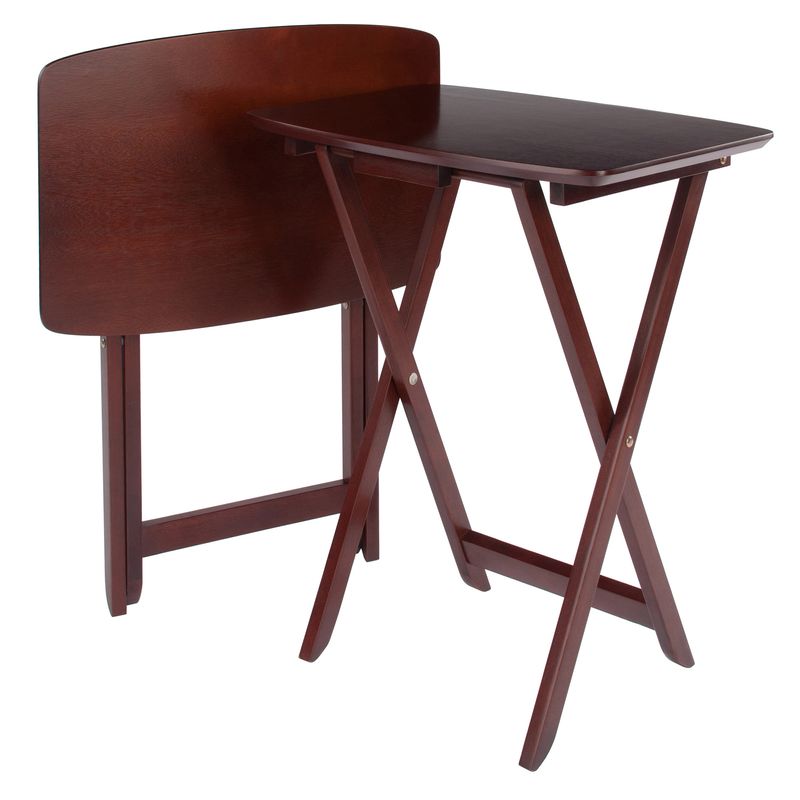 Darlene 2-Pc Snack Table Set; Walnut_voghion.com