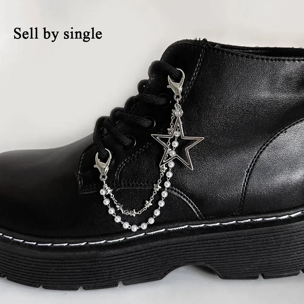 Sports decoration bow pearl bead fashion womens boots shoe detachable buckle chain accessories 241031_voghion.com