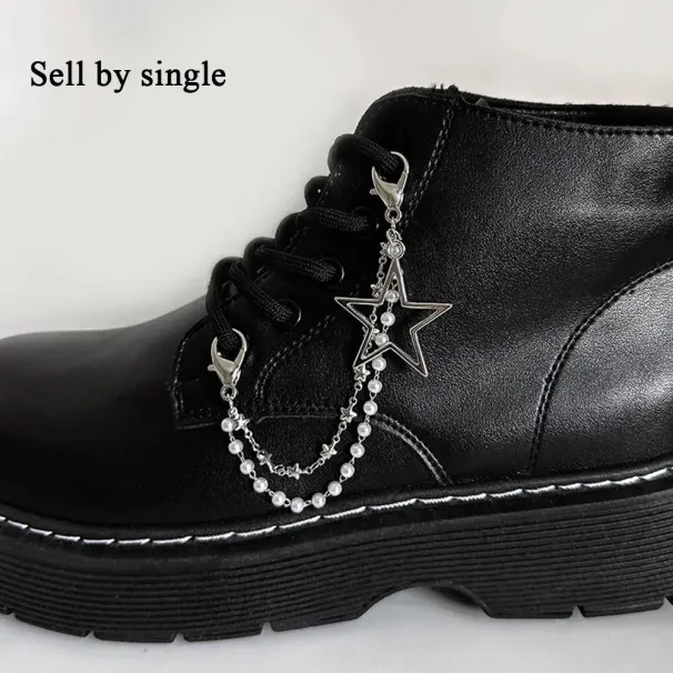 Sports decoration bow pearl bead fashion womens boots shoe detachable buckle chain accessories 241031_voghion.com