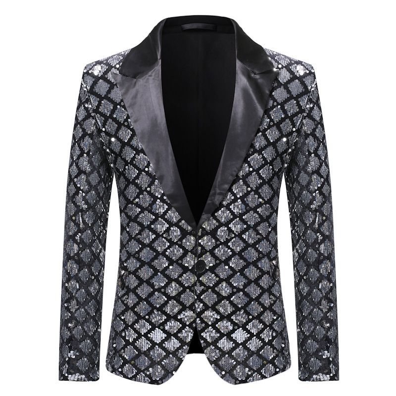 CT New European Size Men's Peak Lapel Suit For Stage Banquet Host Party Diamond Sequin Formal Performance Costume_voghion.com