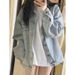 2025 American Spring Autumn New Denim Jacket Women, Niche Loose And Versatile Shirt Top, Suitable For Small People To_voghion.com