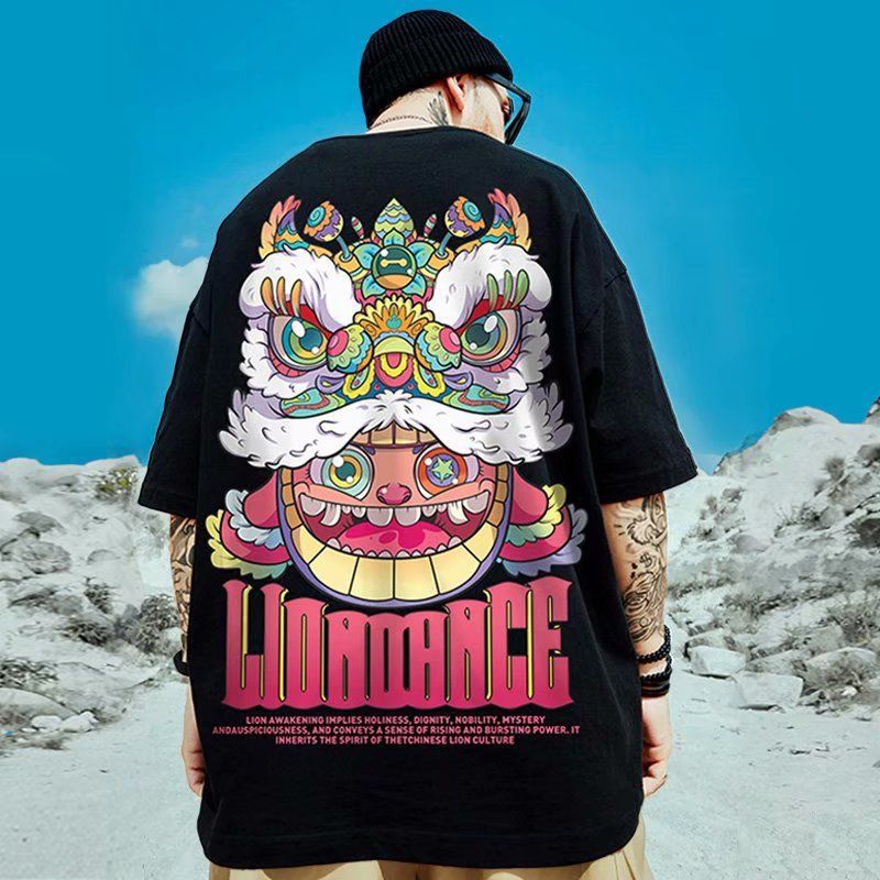 C&J Oversize Hip Hop Kurzarm Große Herrenmode Marke High Street Astronaut T-Shirt Herrenmode Lose Sommer 8XL_voghion.com