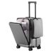 20" Aluminum Frame Carry-On Luggage With USB Charging Port, Front Opening Design & TSA Lock - Lightweight Durable Suitcase For Business Travel_voghion.com