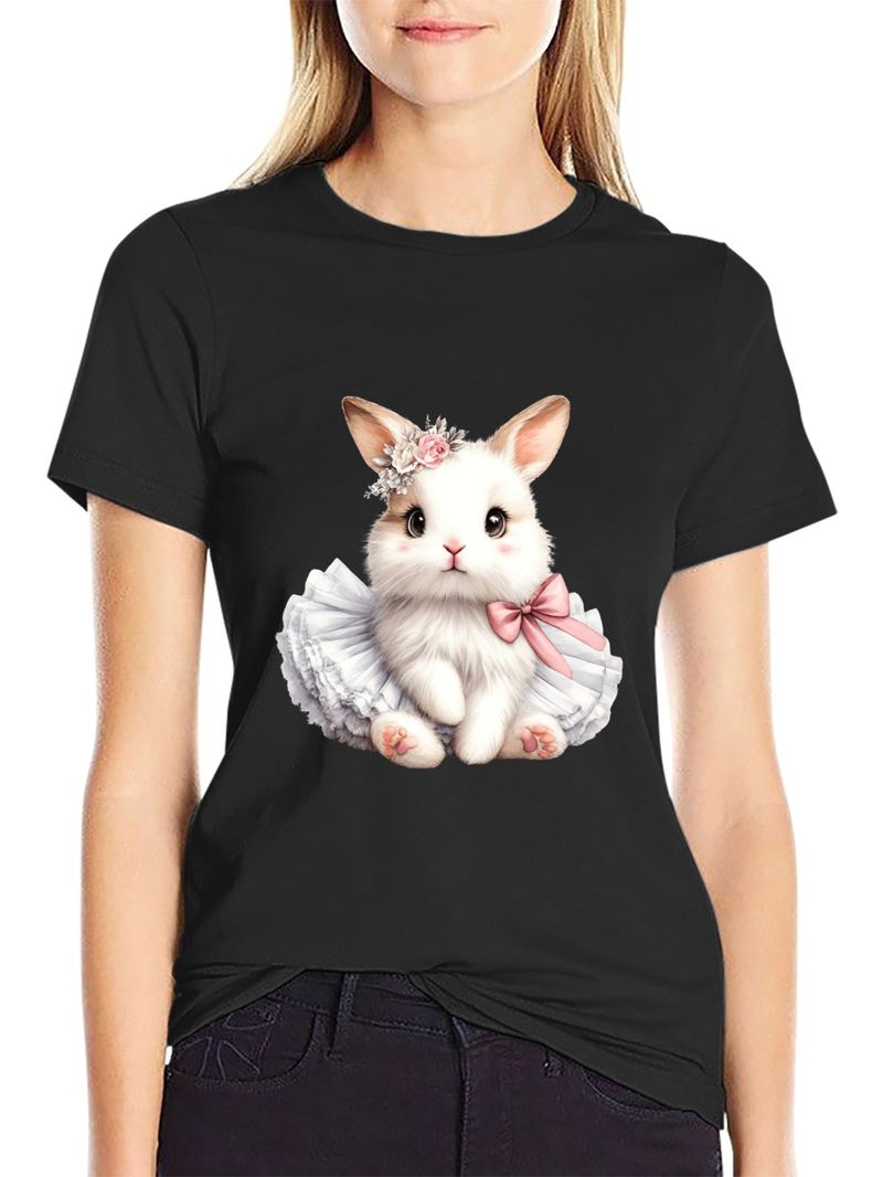 Spring and summer European and American women's new ladies casual fashion loose tops printed women's T-shirts_voghion.com