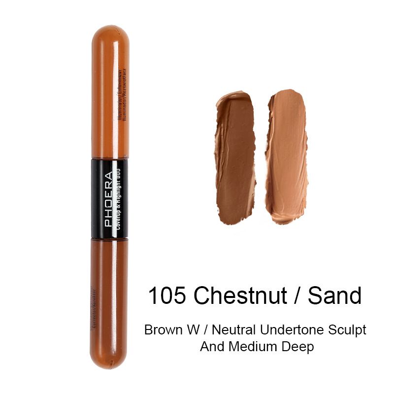 Contour Double-Head Face Stick High-Light Shadow V Face Contouring Foundation Wasserdicht Langanhaltend Konzentrieren_voghion.com