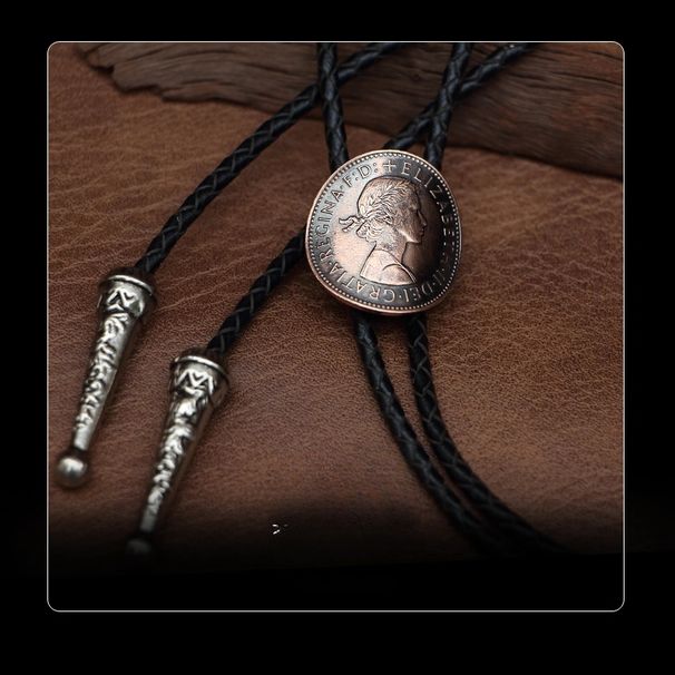 Jihe BOLO TIE Ami Kaji Collar Accesorios Medievales Americanos Pajarita Cuerda de Cuero Vintage Poirot Corbata Hombres_voghion.com