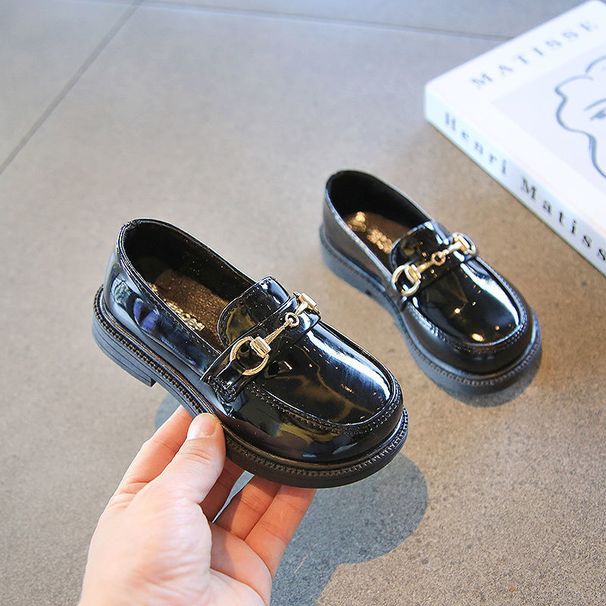 Scarpe da principessa per bambini in stile inglese, per la scuola elementare, stile inglese, da bambina, con tomaia in pelle nera, per primavera e autunno_voghion.com