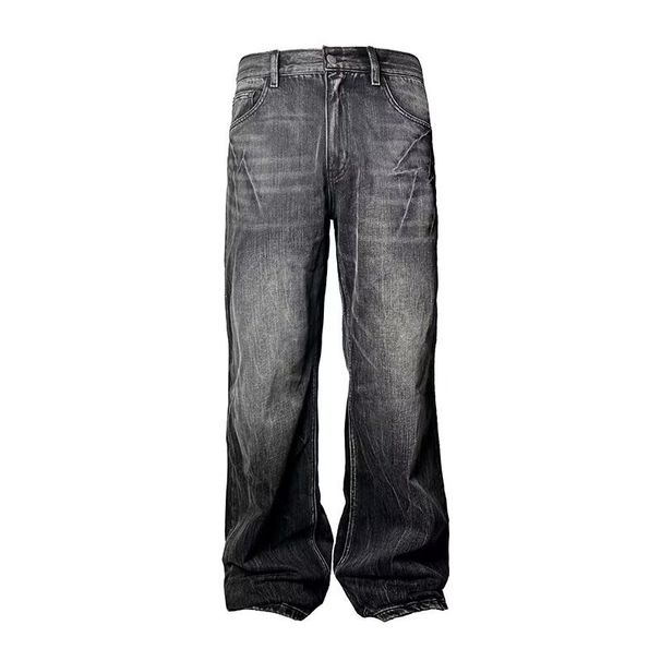 Mother & Kids Teen Boys' Distressed Bootcut Jeans – Lightning Wash & Slim Fit (S-3XL, Black/Blue)_voghion.com