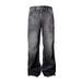 Mother & Kids Teen Boys' Distressed Bootcut Jeans – Lightning Wash & Slim Fit (S-3XL, Black/Blue)_voghion.com