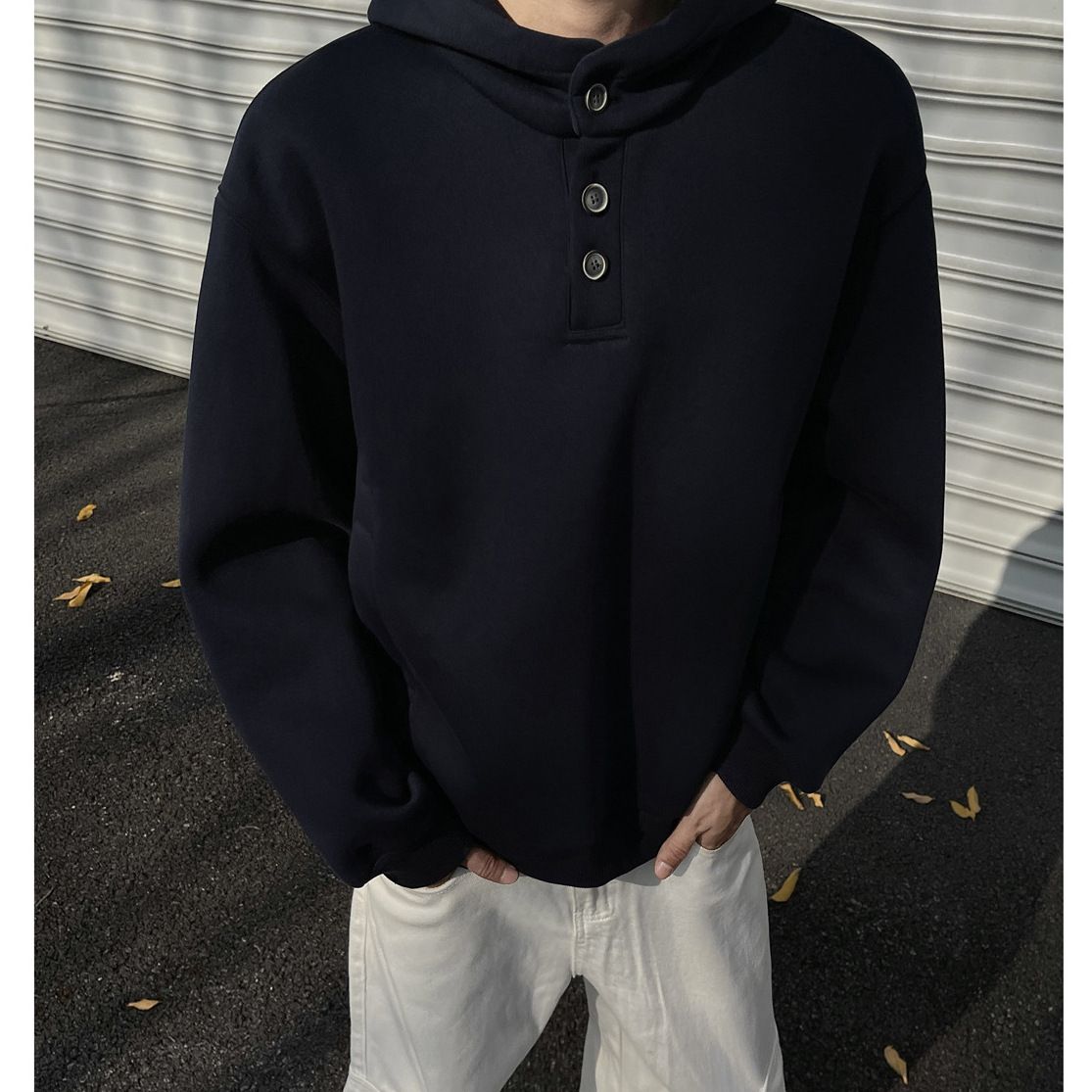 Bluza z kapturem Boxy Fit dla mężczyzn i kobiet – oversize'owa, unisexowa, z obniżonymi ramionami – miękka mieszanka bawełny do swobodnego noszenia na co dzień_voghion.com