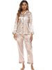 Home wear pajamas women's two-piece set satin large size_voghion.com